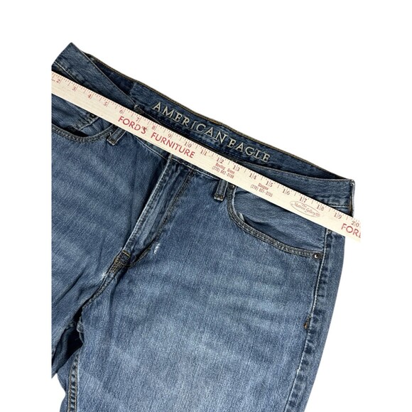 American Eagle Men’s Relaxed Fit Jeans Blue Denim Casual Straight Leg 36x32 - Picture 7 of 9